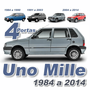 Kit Soleiras Super Protetoras Fiat Uno Mille 4 Portas + Para-braços Acessórios para Carro