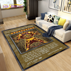Tapete Para Sala De Estar Yu-Gi-Oh MONSTER CARD Anime Area Rug Antiderrapante