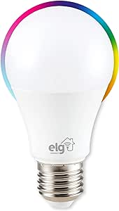 Lâmpada Inteligente de LED 10W Dimerizável, Compatível com WI-FI, Bluetooth, Comando de Voz, Soquete E26/E27, SHLL100, ELG, RGB