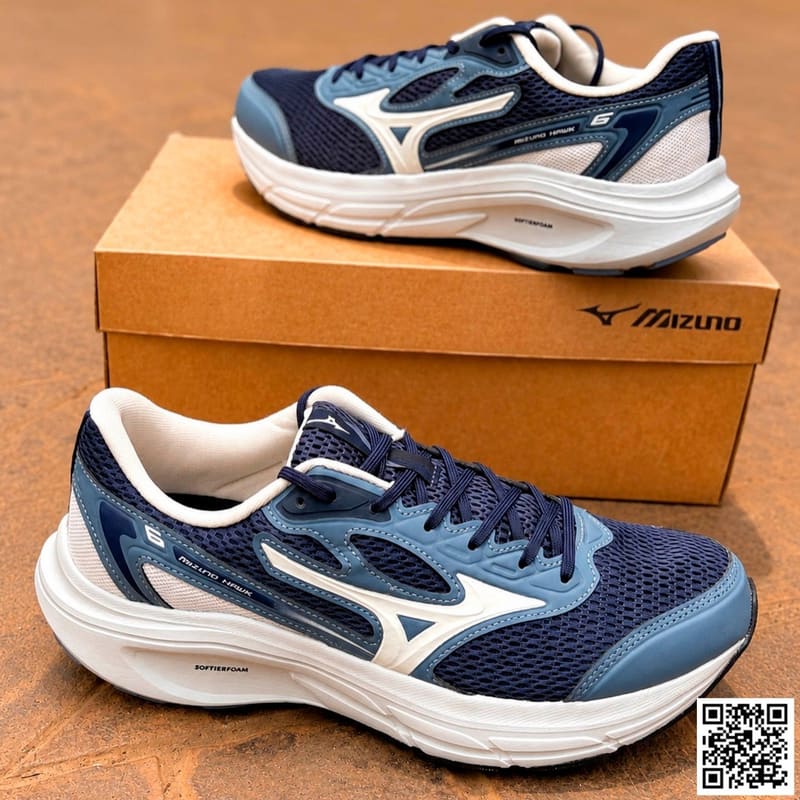 Tenis Mizuno Hawk 6 Masculino Marinho Cinza